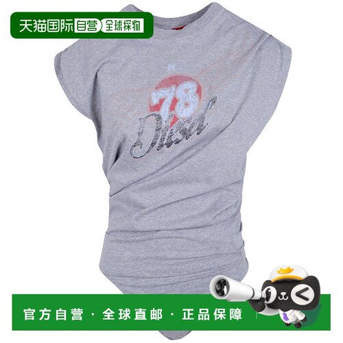 DIESEL 女士T恤 A257770NIBN9CB AW2026 灰色 T-N【付后1h可退】