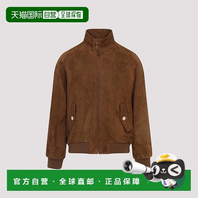 VALENTINO 男士夹克 7V3NAAM5B22K29 AW2025 棕色 SUEDE JACKET