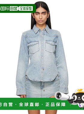 1h可退 潮奢 Ksubi 女士 蓝色 Bella Long Sleeve Paragon 牛仔衬