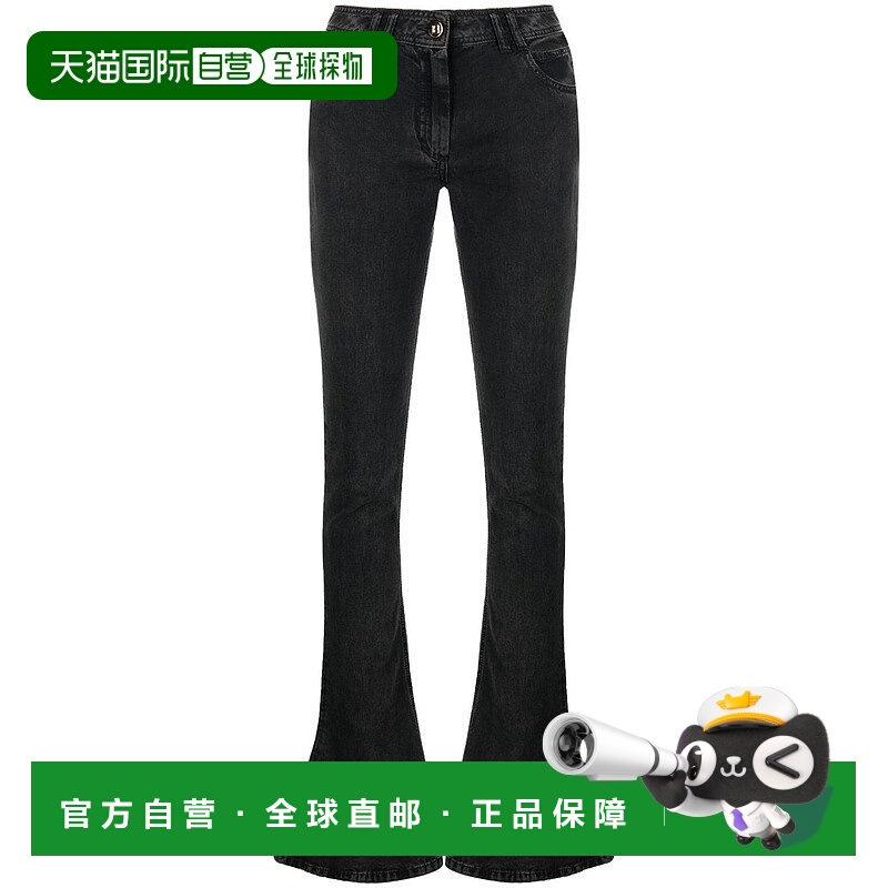 1h可退 BALMAIN 女士牛仔裤 XF0MJ045DC060PC SS2022 黑色