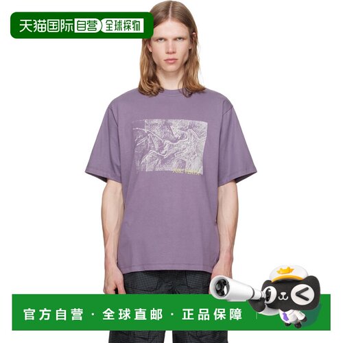 arc'teryx 始祖鸟 男士 紫色 Kragg Cotton Lithographica T恤 X0
