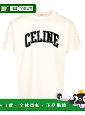 CELINE 男士T恤 RX0AY671Q01OB AW2025 白色 LOOSE T-SHIRT