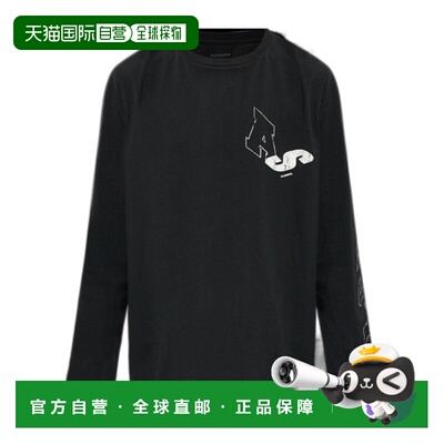 香港直邮ALL SAINTS 男士T恤 M028PFWASHEDBLACK 【付后1h可退】
