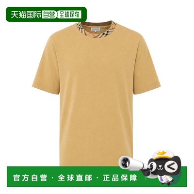 BURBERRY 男士T恤 8125511 SS2026 浅棕色 flax ryan t-shirt