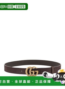 1h可退 潮奢 Gucci 古驰 男士 GG Marmont系列窄版腰带 414516CA0