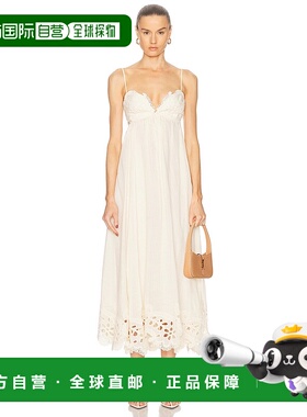 1h可退 潮奢 ZIMMERMANN 女士 Coco 刺绣连衣裙 2929DSS254亚麻