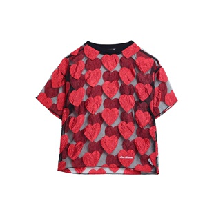 爱莫斯奇诺 1h可退 moschino red红色 舒适时尚 T恤 潮奢 女士