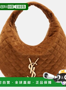 1h可退 潮奢 Saint Laurent 圣罗兰 女士 Icare 中号绗缝绒面革肩