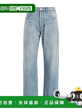 DIOR 女士牛仔裤 513D019A3002C585 SS2025 蓝色直筒裤