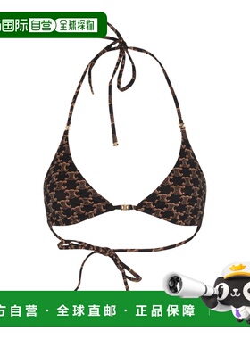 CELINE 女士泳装 2X54H939T17BR SS2025 黑色 CELINE bikini top