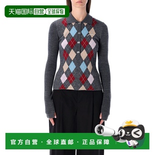 AW2025 K26012692920 灰色 POLO ARGYLE GANNI KNIT 女士针织衫