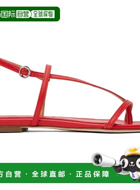 1h可退 潮奢 aeyde 女士 红色 Ella Leather Toe-Post 凉鞋 A11FS