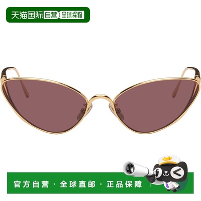 1h可退 潮奢 LOEWE 罗意威 女士 金色 Shooting Star 太阳镜 LW40