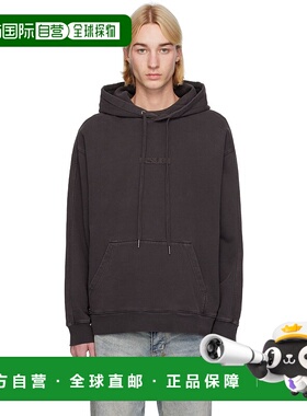 1h可退 潮奢 Ksubi 男士 黑色 Inverted Biggie 连帽衫 MFA24FL00