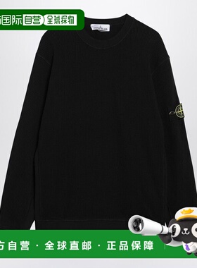 1h可退 潮奢 Stone Island 石头岛 男士 黑色棉质圆领毛衣 S15610