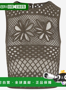 PINKO 女士T恤 104733A2FFX26 SS2025 绿色 Top Alluncinetto