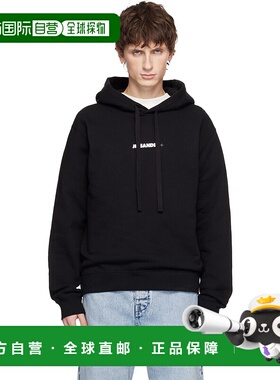 1h可退 潮奢 Jil Sander 吉尔 桑达 男士 黑色连帽衫 J47GU0129J2