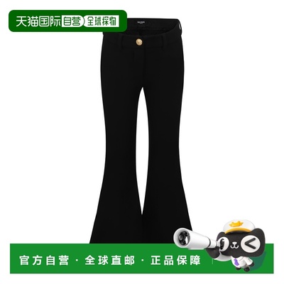 BALMAIN 男童长裤 BW6A80J0371930OR SS2025 黑色 腰带环休闲裤