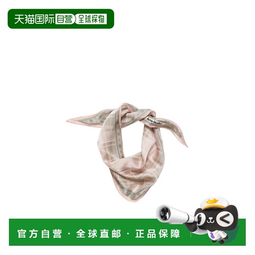 ACNE STUDIOS 女士围巾 CA0450DZA AW2026 花色 格纹真丝围巾