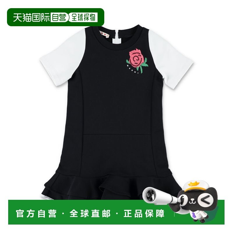 MARNI 女童连衣裙 M01673M00V10M900 SS2026 黑色 JERSEY DRESS R,童装/婴儿装/亲子装,连衣裙,淘宝优惠券,粉丝福利购,淘宝优惠卷