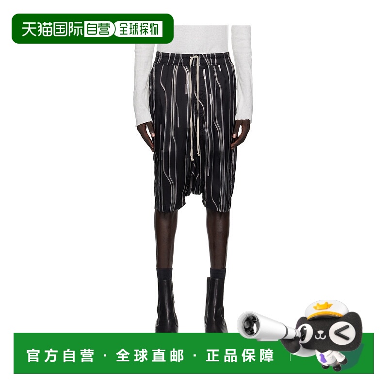 RICK OWENS 男士短裤 RU02E1384JP10908 AW2025 黑色