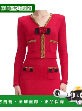 1h可退 SELF-PORTRAIT 女士针织毛衣 RS25972CR SS2025 红色