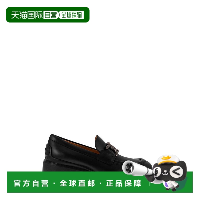 1h可退 TOD'S 女士芭蕾乐福鞋 XXW08D0HR40GOCB999 CO 黑色 粗跟