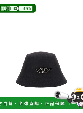 VALENTINO 女士帽子 WHGA25GMBWQX AW2024 黑色 徽标渔夫帽