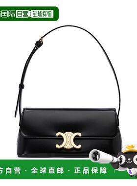 CELINE 女士单肩包 120553BF438NO SS2025 黑色翻盖手提包 单肩包