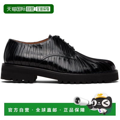 潮奢 Marni 玛尼 男士 黑色 Leather Strip 德比鞋 ALMR006302P45
