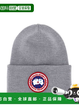 CANADA GOOSE 男士帽子 6936M9115 AW2025 灰色 罗纹针织帽子