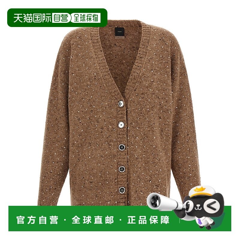 PINKO 女士针织衫 105739A2U4C3Z AW2025 棕色 Brown Cardigan