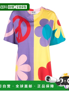 1h可退 MOSCHINO 女士衬衫 070432621888 SS2024 紫色 短袖T恤