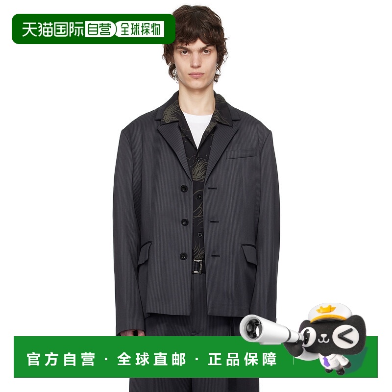 1h可退 潮奢 Sacai 男士 灰色西装外套 2503631M black黑色 舒适