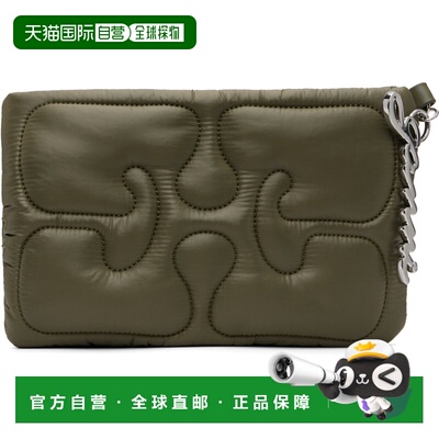 GANNI 甘尼 女士 卡其色 Quilted Re-Tech 手拿包 B3010103