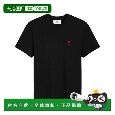 Ami Paris 男士 短袖T恤 BFUTS035724 black黑色 舒适时尚