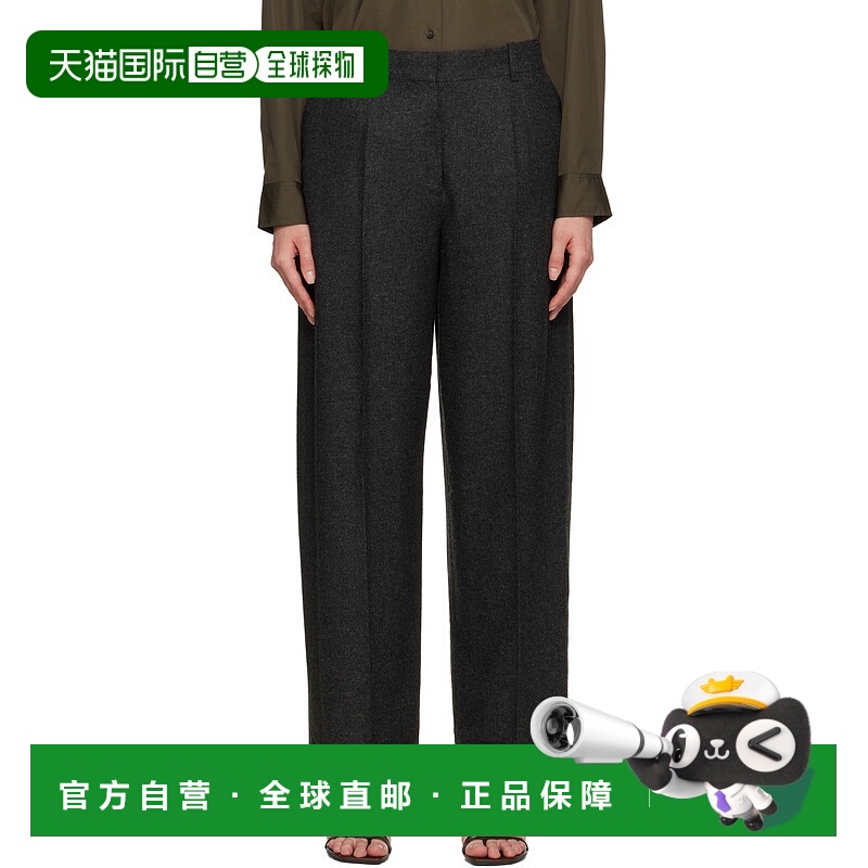 1h可退 潮奢 toteme 女士 灰色 Wide Flannel 长裤 254WRB0303FB0