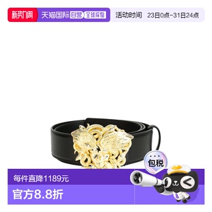 男士 黑色 腰带 美杜莎图案腰带 DVTP1DCU5760D41OH VERSACE