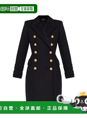 BALMAIN 女士大衣 FF1UB065WB500PA AW2025 黑色 10 Bottoni Coat