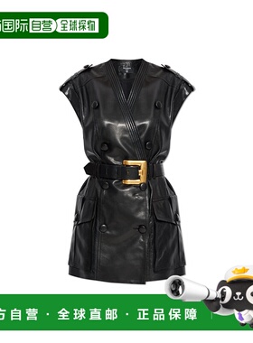 BALMAIN 女士连体衣 FF1R7400LD110PA AW2025 黑色 V领连衣裙