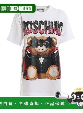 1h可退 MOSCHINO 女士T恤 71105401001 SS2020 白色 Bat Teddy pr