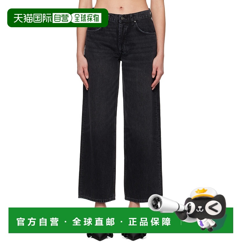 1h可退 潮奢 ANINE BING 女士 黑色 Manon 牛仔裤 A0610593直筒裤