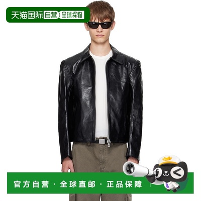 1h可退 潮奢 Our Legacy 男士 黑色 Mini 皮革夹克 M4239MTD
