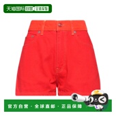 潮奢 舒适时尚 GANNI 女士 1h可退 red红色 甘尼 牛仔短裤