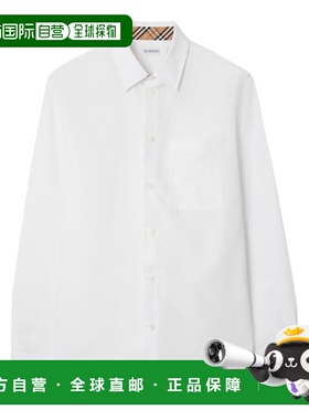 BURBERRY 男士衬衫 8113135WHITE AW2025 白色 CHECK DETAIL COTT