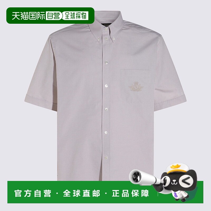 1h可退 FENDI 男士衬衫 FS1312AU70F1LU2 SS2025 白色 SHIRT FEND