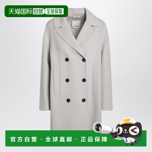 1h可退 潮奢 'S Max Mara 女士 Sand-coloured drap 中长羊毛大衣