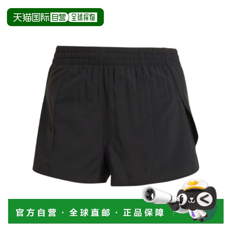 ADIDAS 女士短裤 IM8583 SS2026 黑色 弹性腰带短裤
