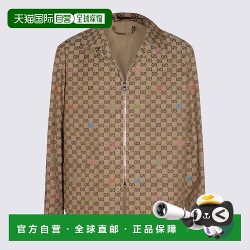GUCCI 男士夹克 833305ZAS812137 AW2025 花色 GG帆布夹克