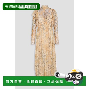 潮奢 连衣裙 ZIMMERMANN 荷叶边印花绉纱长款 8057DF2 女士 1h可退
